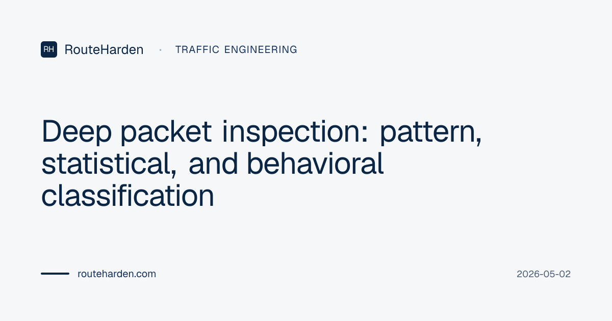 Deep packet inspection: pattern, statistical, and behavioral ...